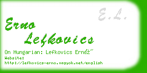 erno lefkovics business card